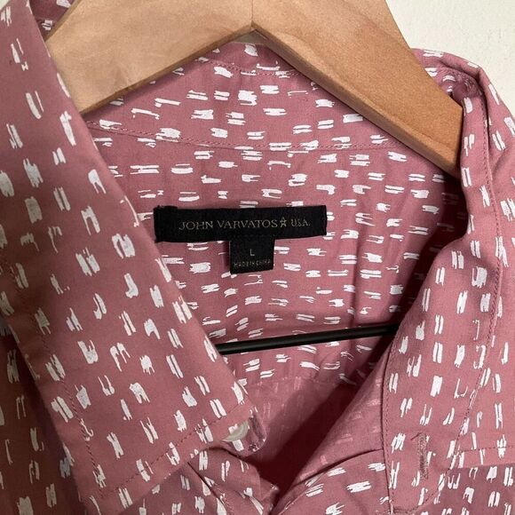 John Varvatos Star USA All Over Button Up Shirt - Picture 4 of 7